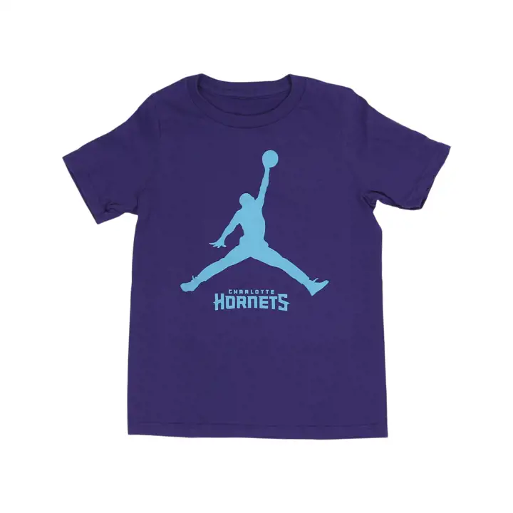 T-shirt Jumpman NBA Charlotte Hornets pour jeune - violet