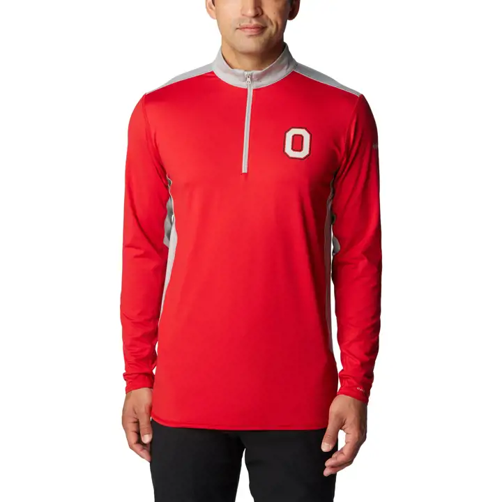 Ohio State Buckeyes CLG Tech Trail 1/4 Zip rouge
