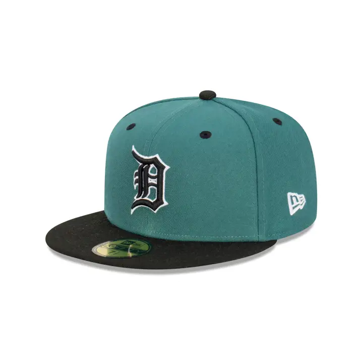 Casquette 59FIFTY MLB des Detroit Tigers Black Pine AUS vert foncé