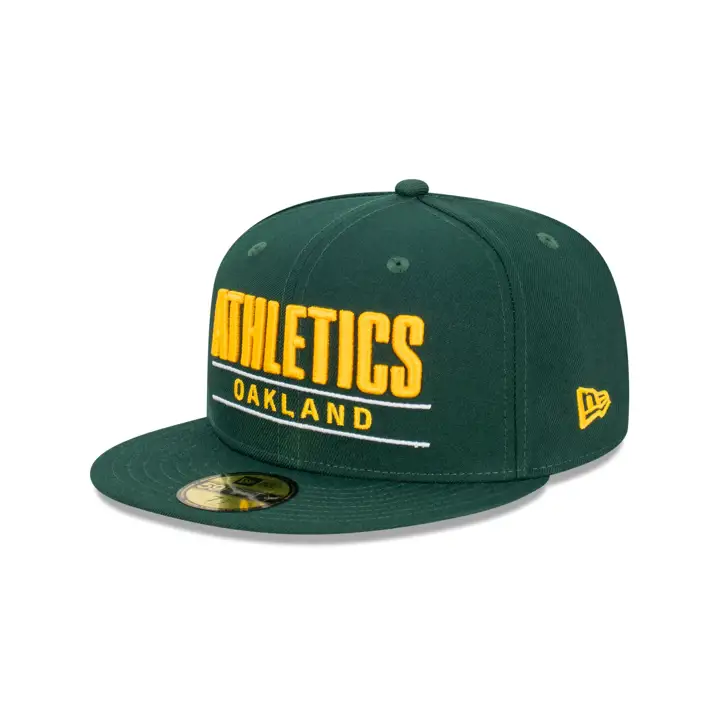 Oakland Athletics MLB Stacked Logo AUS 59FIFTY vert foncé