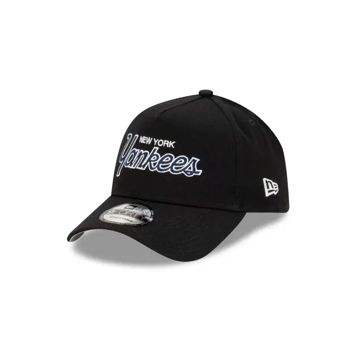 Casquette 9FORTY A-Frame MLB Script des New York Yankees - Noire