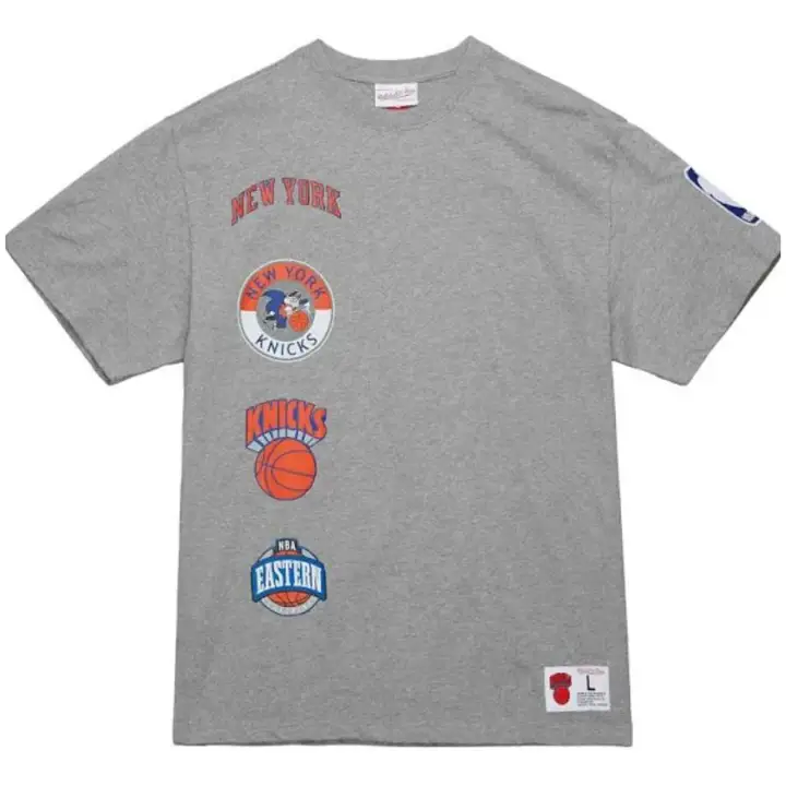 T-SHIRT NEW YORK KNICKS NBA M&N CITY COLLECTION GRIS