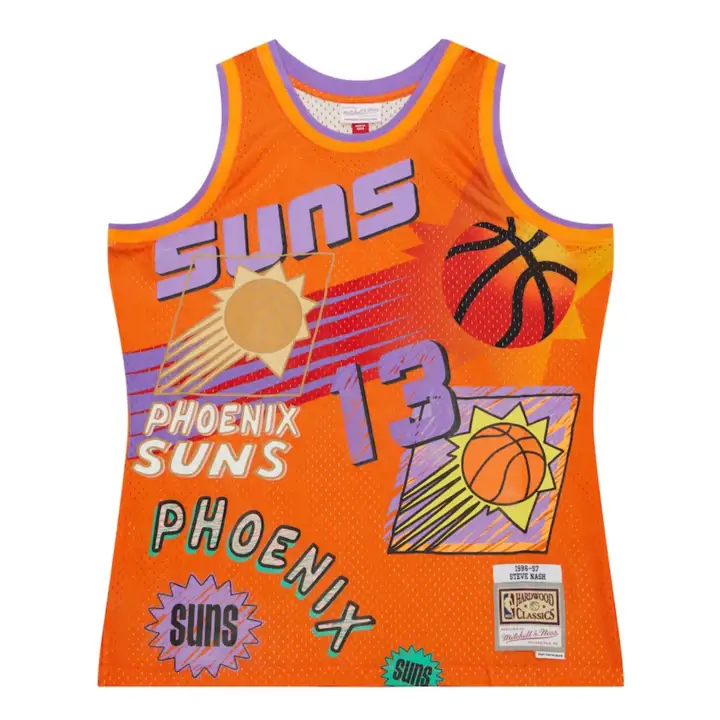 MAILLOT SWINGMAN SUNS NBA SIDEWALK SKETCH Steve Nash ORG