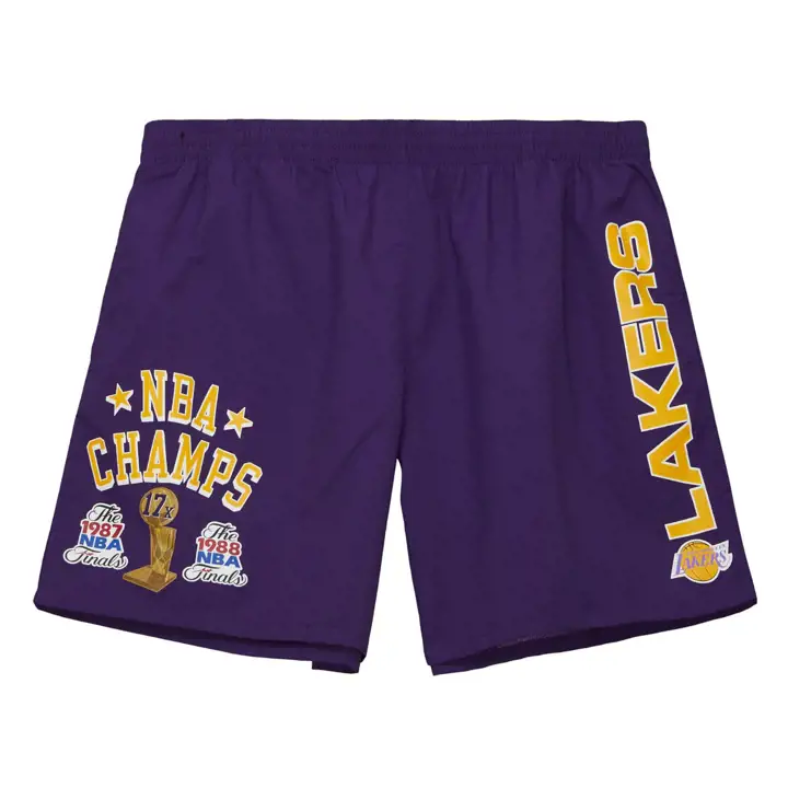 Los Angeles Lakers NBA Team Heritage Woven Shorts Pur