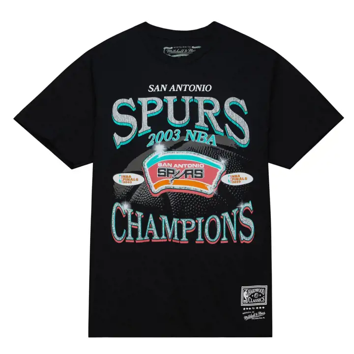 T-shirt Spurs NBA Champions Era SS Noir