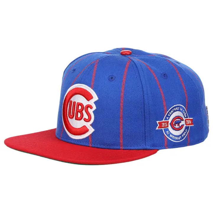 Chicago Cubs MLB Pro Pinstripe Snapback BLEU/ROUGE/VERT