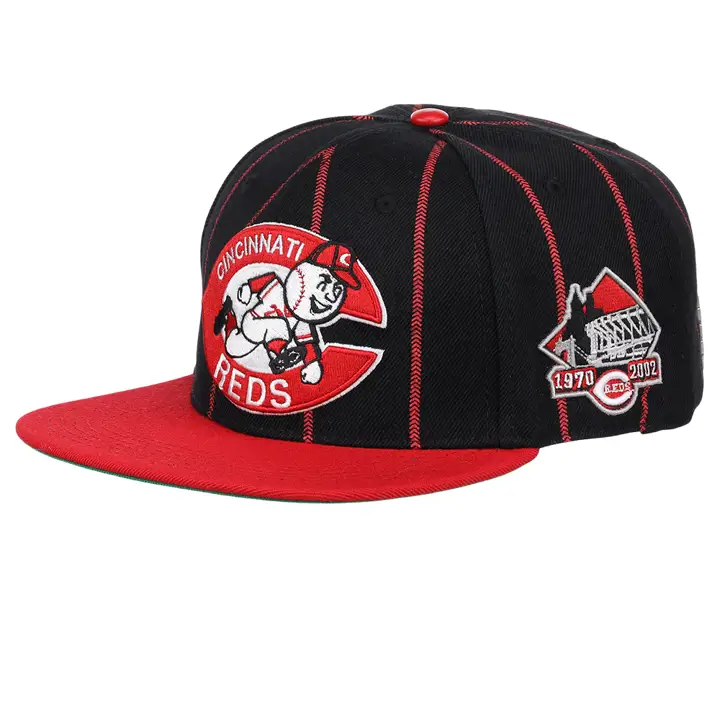 Casquette Snapback MLB Pro Pinstripe Cincinnati Reds Noir/Rouge/Vert
