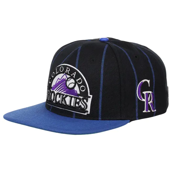 Casquette Snapback Pro Rayée MLB Colorado Rockies NOIR/VIOLET/VERT