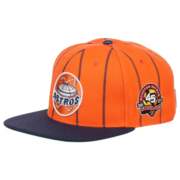 Casquette Snapback Houston Astros MLB Pro Rayée BLEU MARINE/ORANGE/VERT