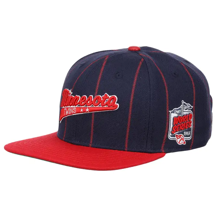 Casquette Snapback Pro Rayée MLB Minnesota Twins BLEU MARINE/ROUGE/VERT