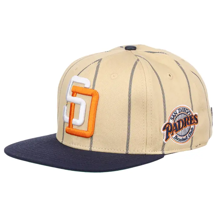 Casquette Snapback MLB Pro Pinstripe San Diego Padres TAN/NAVY/GRN