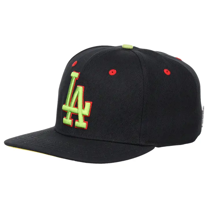 Los Angeles Dodgers MLB Prehistoric Snapback NOIR/NOIR/JAUNE