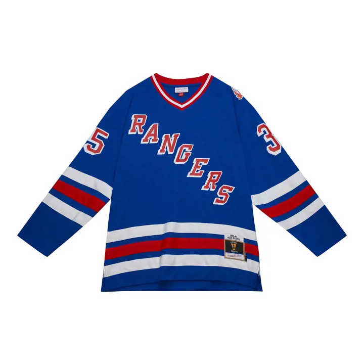 Maillot Mike Richt des Rangers de New York (LNH) Replica M&N Bleu Ligne
