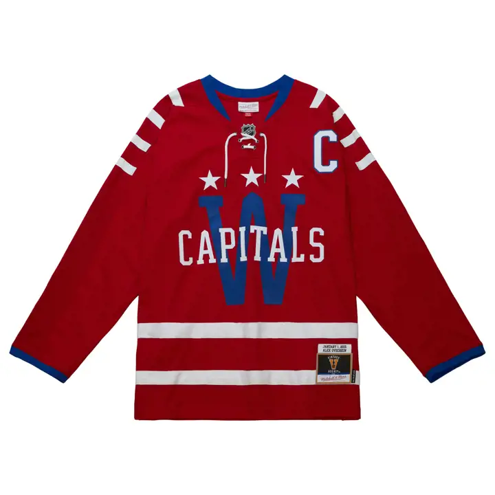 Maillot Replica NHL M&N Blue Line Washington Capitals Alexand