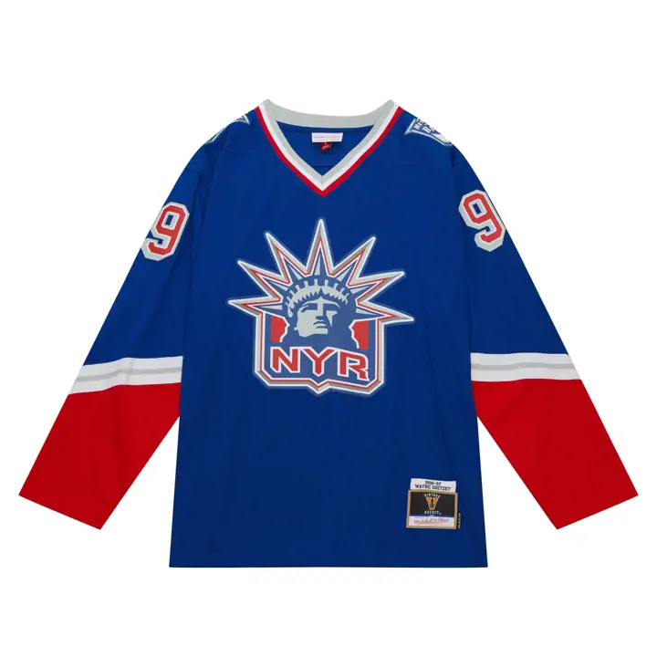 Maillot réplique NHL M&N Blue Line New York Rangers Wayne Gretzky