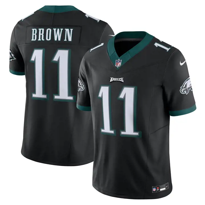Maillot Limité Eagles NFL Vapor Fuse 23 AJ Brown Noir