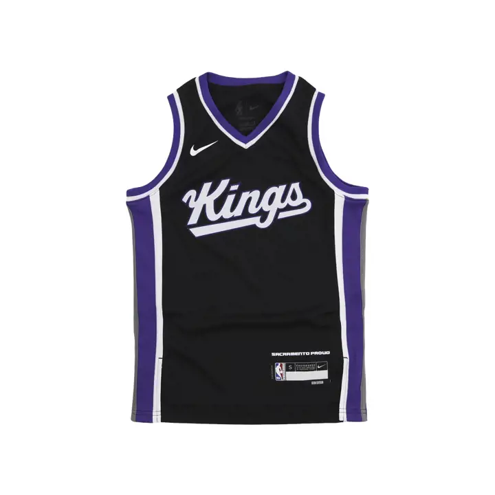 Maillot jeunesse NBA vierge Swingman Icon Sacramento Kings noir