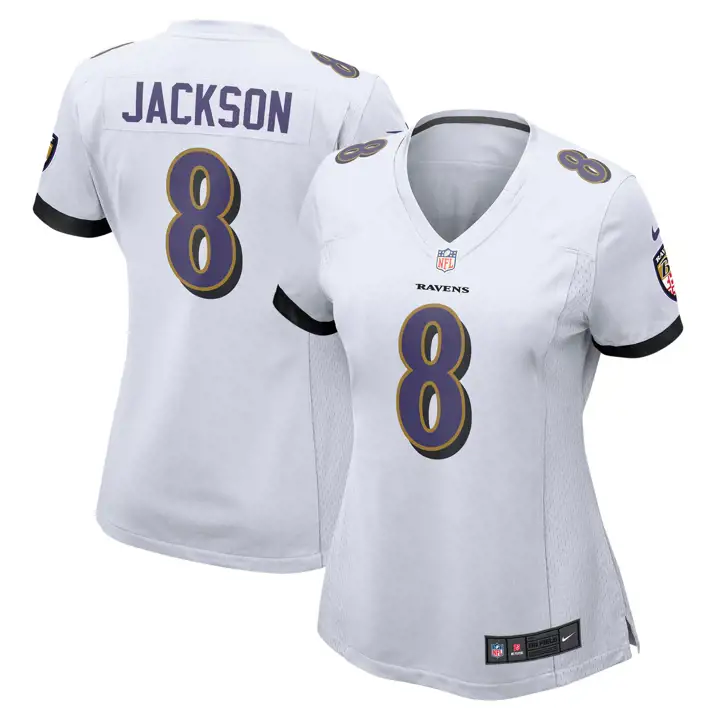 Maillot de match NFL Baltimore Ravens pour femme 23 Lamar Jackson bl
