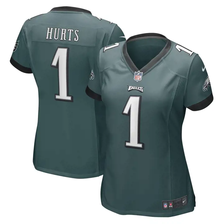 Maillot de match NFL pour femme EAGLES 23 Jalen Hurts TEAL