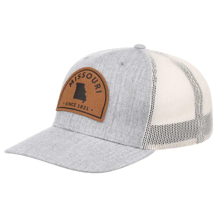 MISSOURI Écusson en suède beige LC gris/blanc/beige