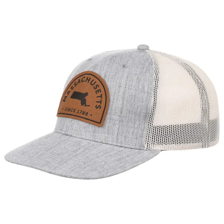 MASSACHUSETTS LC Suède Fauve Écusson gris/blanc/fauve