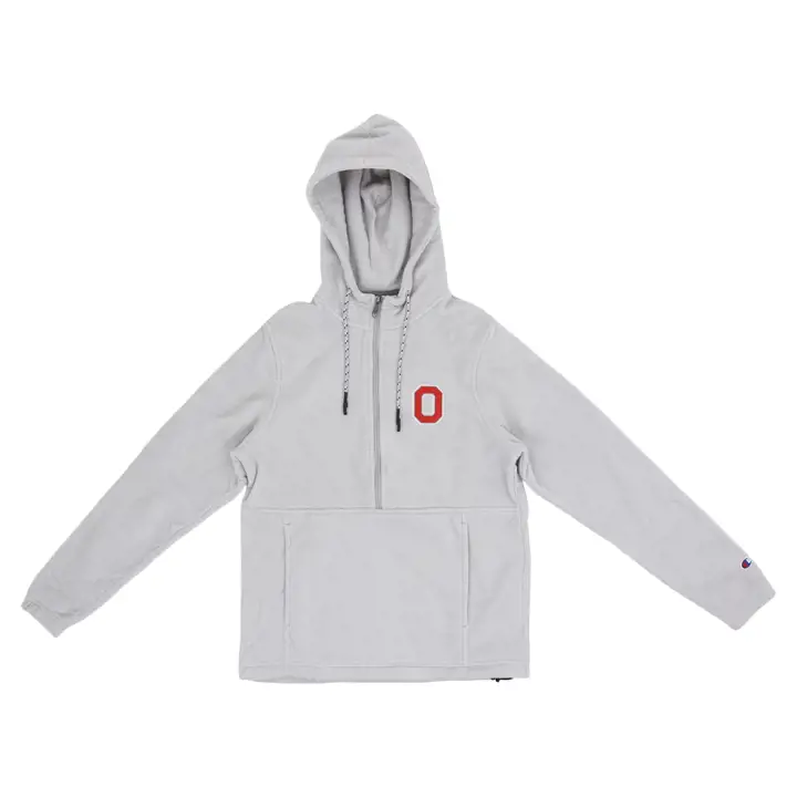 OHIO STATE BUCKEYES ANORAK EN POLAIRE EXPLORER POUR HOMMES NCAA GRIS