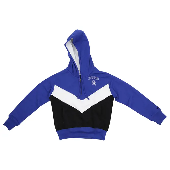 DUKE BLUE DEVILS NCAA WOMEN'S SUPERFAN BIG STRIPE HOOD RBL/W