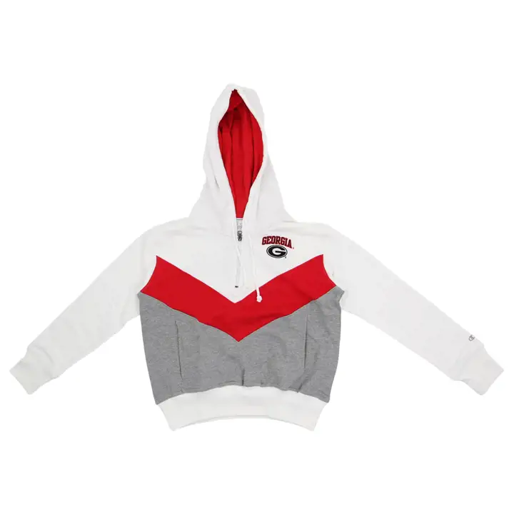 GEORGIA BULLDOGS NCAA FEMME SUPERFAN GRANDE BANDE CAPUCHE BLC/PFEU