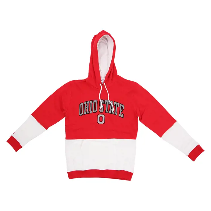 OHIO STATE BUCKEYES NCAA MEN'S SUPERFAN STRIPE HOOD ÉCARLATE/