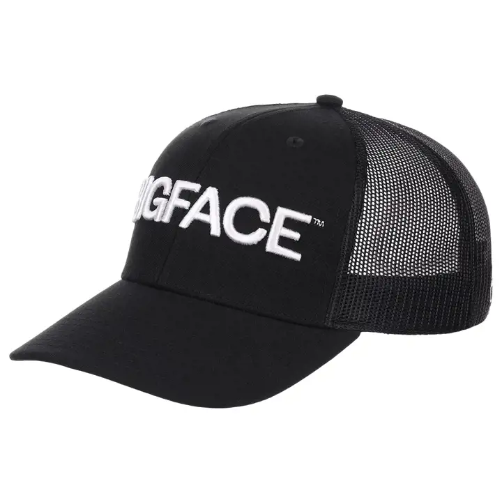 Casquette de camionneur noire « Gros visage »