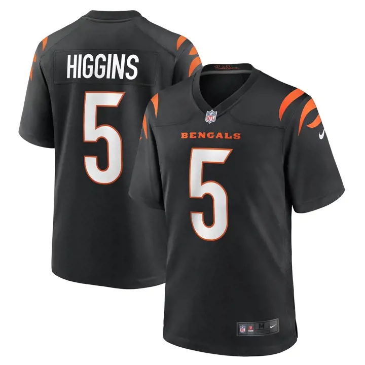 Maillot de match NFL des Cincinnati Bengals 23 Tee Higgins - Homme