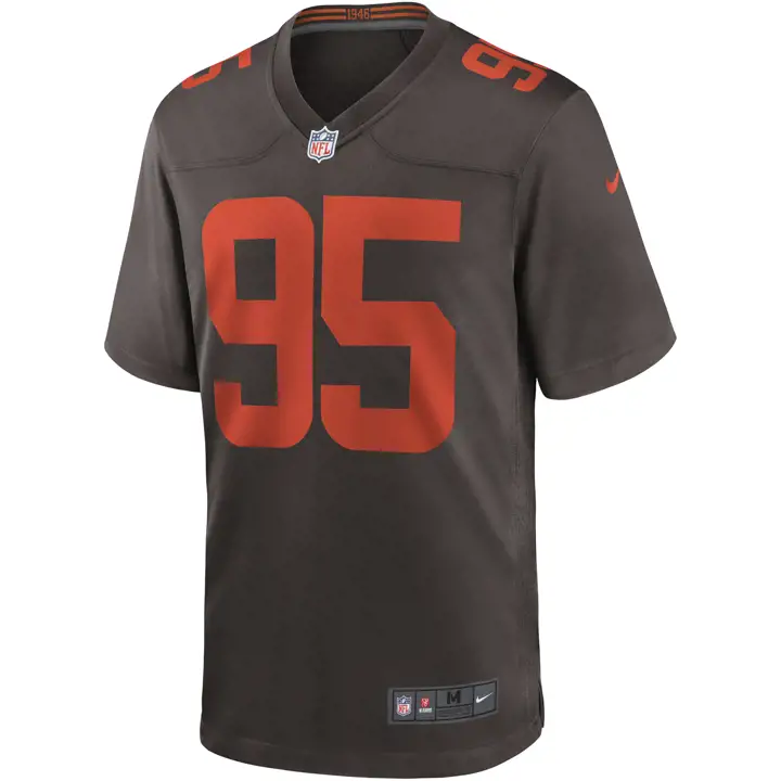 Maillot de match NFL des Cleveland Browns 23 Myles Garrett Game - ALT