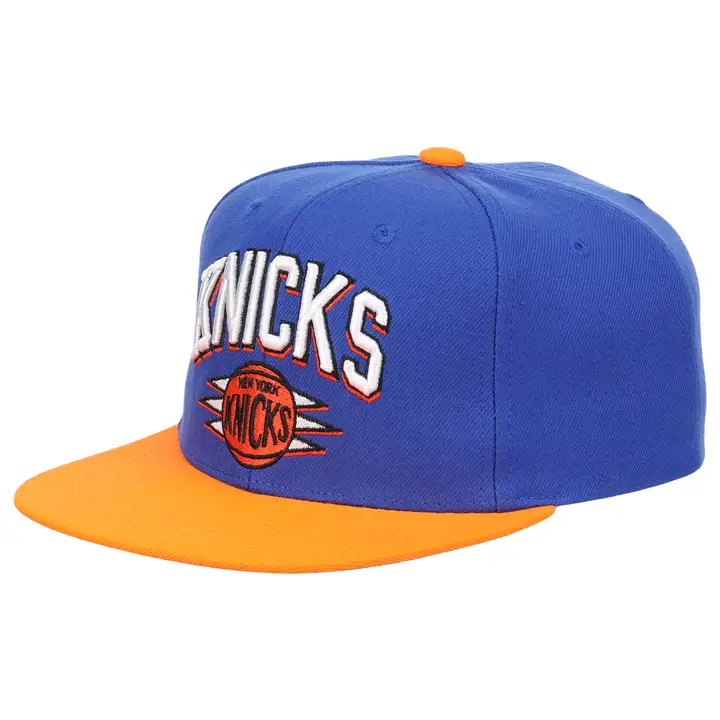 New York Knicks NBA Arch Block Snapback BLEU/ORG/VERT