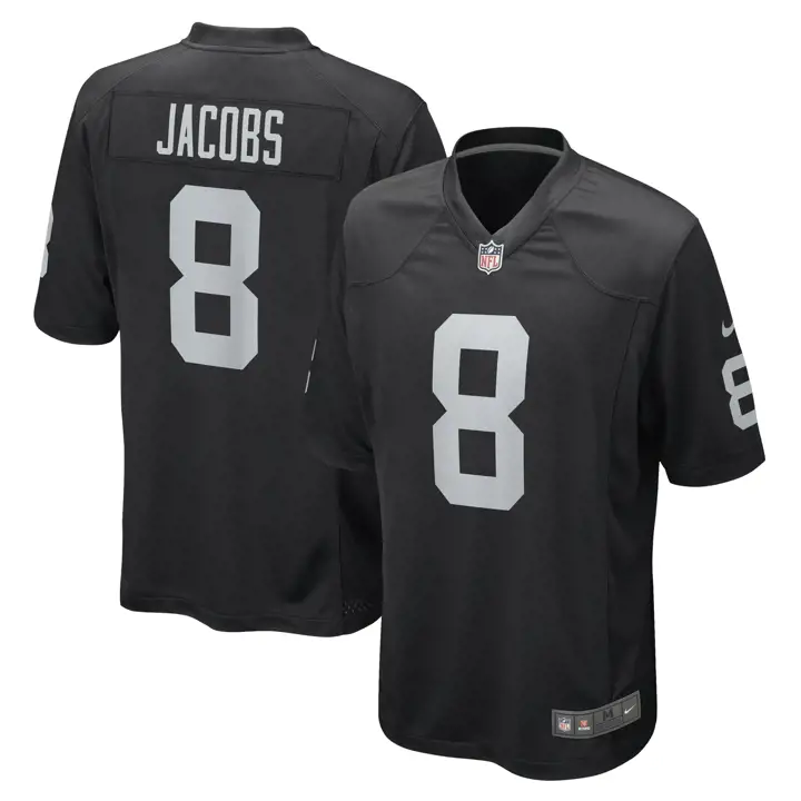 Maillot de match NFL des Las Vegas Raiders 23 Josh Jacobs noir