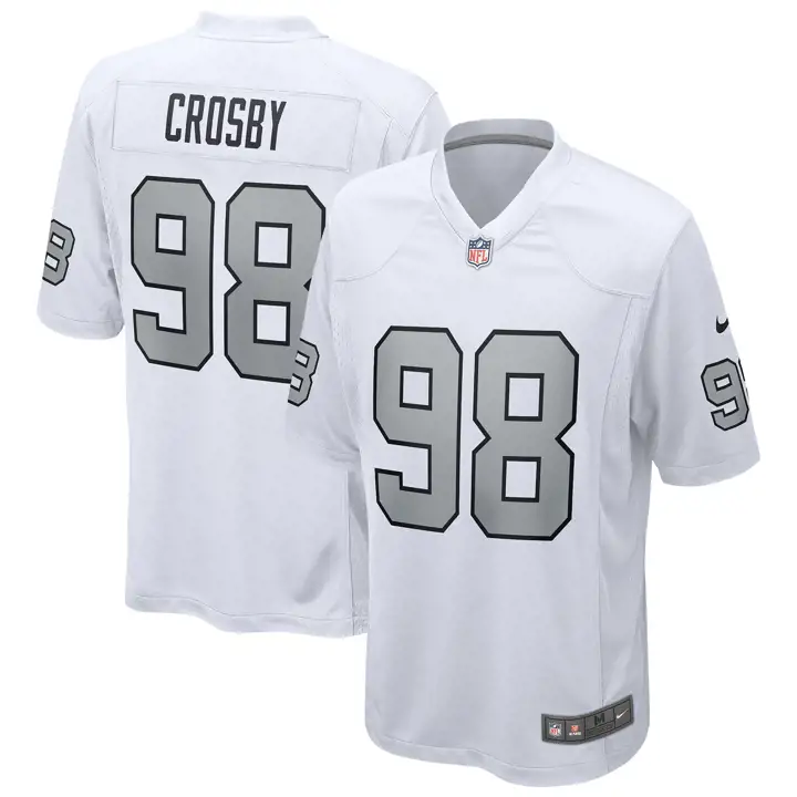 Maillot de match NFL Las Vegas Raiders 23 Maxx Crosby blc