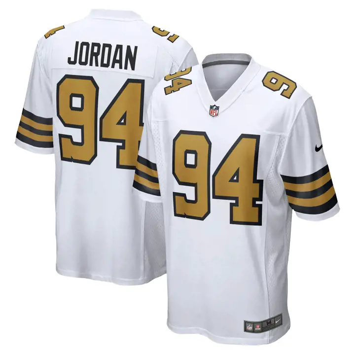 Maillot de match NFL des Saints de la Nouvelle-Orléans 23 Cameron Jordan blc
