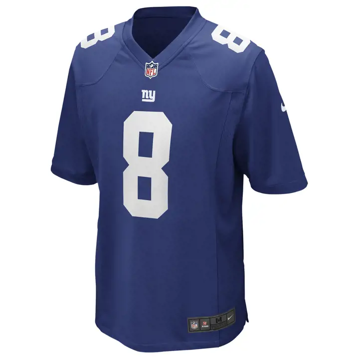 Maillot de match NFL New York Giants 23 Daniel Jones bleu