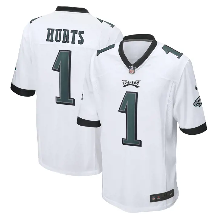Maillot de match NFL des Eagles de Philadelphie 23 Jalen Hurts blanc