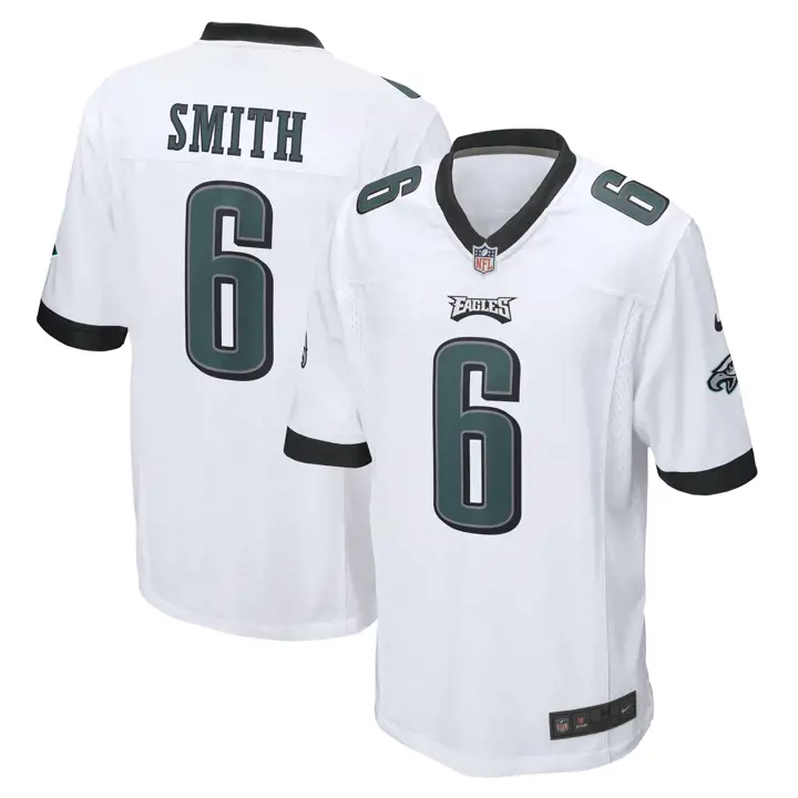 Maillot de match NFL des Eagles de Philadelphie 23 DeVonta Smith blc