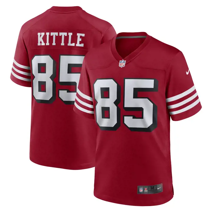 Maillot de match NFL des 49ers de San Francisco 23 George Kittle rouge