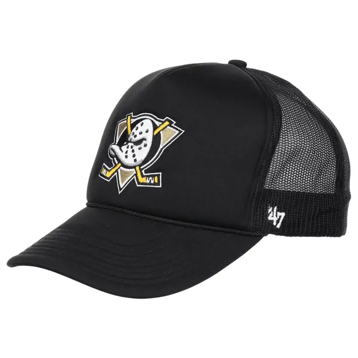 CASQUETTE TRUCKER 47 AVEC FILET ET DEVANT EN MOUSSE ANAHEIM DUCKS NOIR
