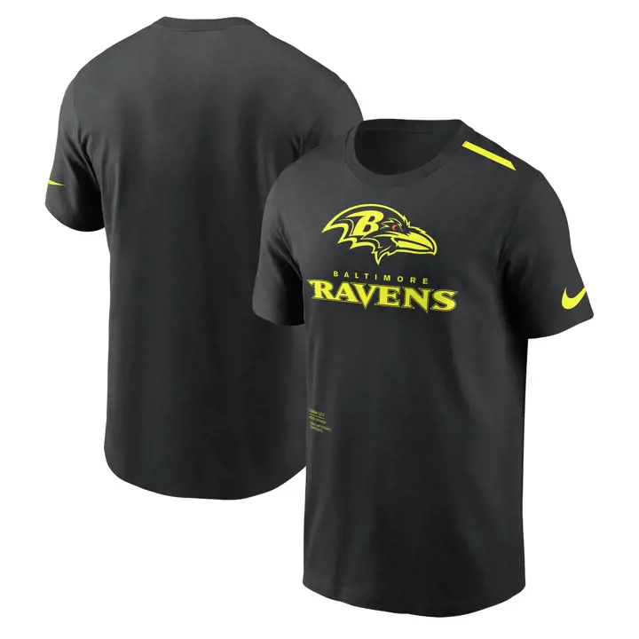 T-shirt en coton Volt NFL Baltimore Ravens Drit Fit 23 BLK
