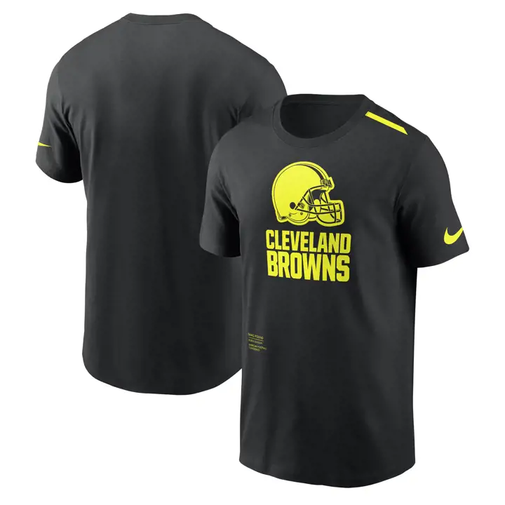 T-shirt en coton Nike Dri-Fit NFL Cleveland Browns (NFL Volt SS Drit Fit Cotton Tee 23 BLK)