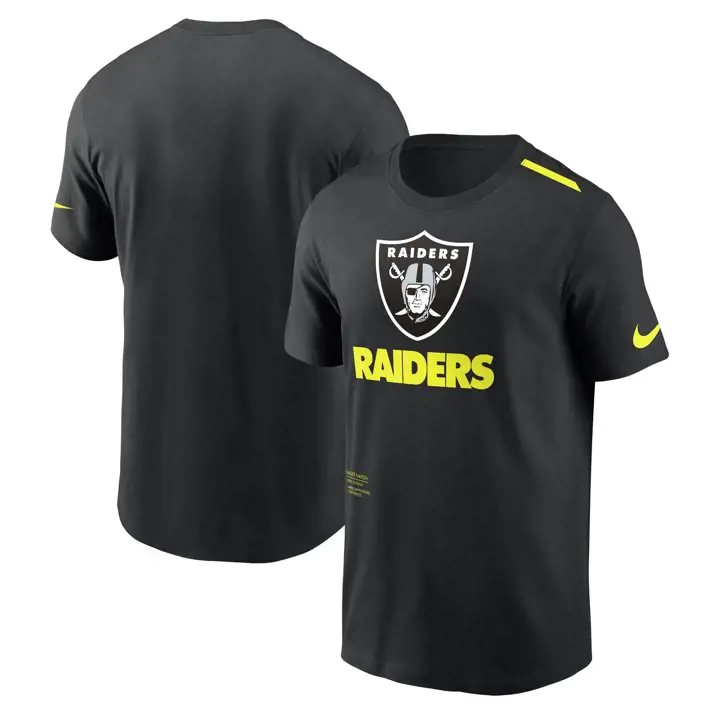 T-shirt en coton Dri-Fit Las Vegas Raiders NFL Volt Manches Courtes 23 BLK