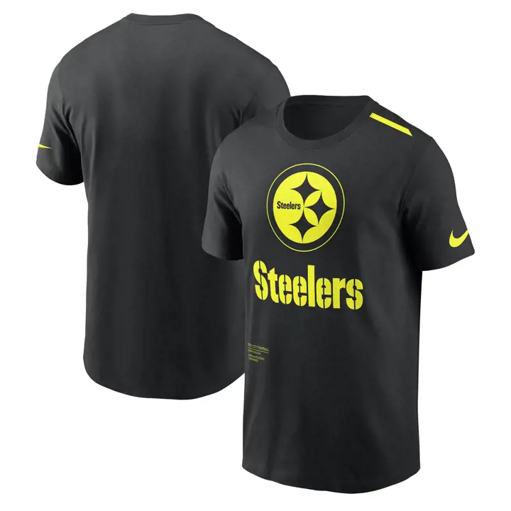 T-shirt en coton Pittsburgh Steelers NFL Volt SS Drit Fit 23 BLK