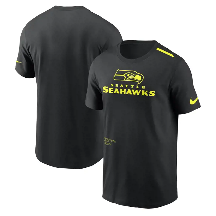 T-shirt en coton Nike Dri-FIT NFL Seattle Seahawks Volt SS 23 BLK