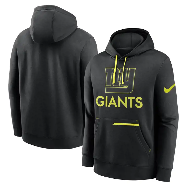 Sweat à capuche en molleton NFL New York Giants Volt 23 noir