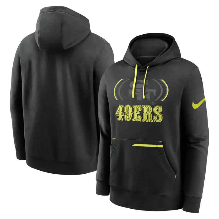 San Francisco 49ers NFL Sweat à capuche polaire Volt 23 BLK