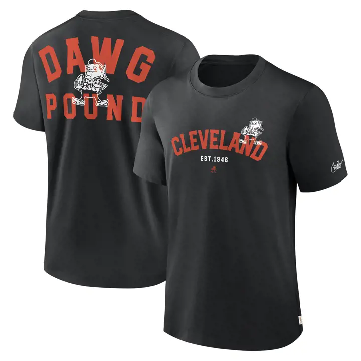 T-shirt Cleveland Browns NFL Rewind Slogan MC 23 NOIR