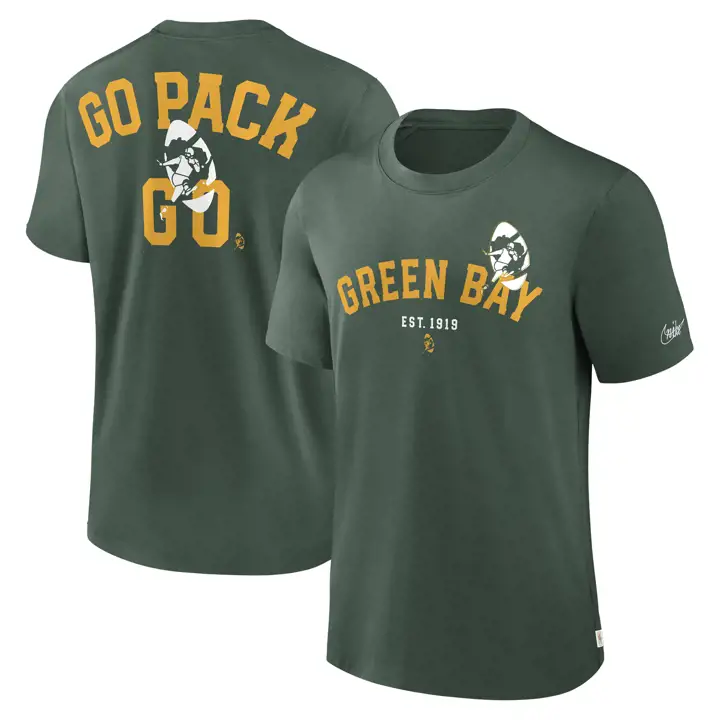 T-shirt à manches courtes Green Bay Packers NFL Rewind Slogan 23 Vert